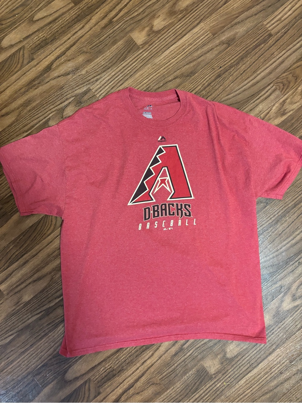 Majestic Red Arizona D-Backs Logo Tee Mens Size 2XL